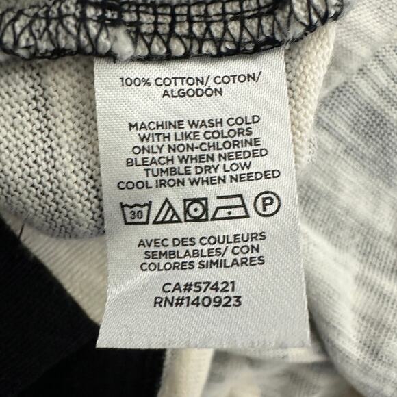 NWT Loft Tunic Top Womens S Black White Palm Tree 100% Cotton Resort Coastal - Picture 6 of 7